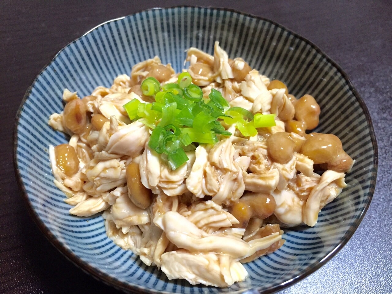 節約&ダイエットに♪納豆と鶏ささみの生姜醤油和え☆