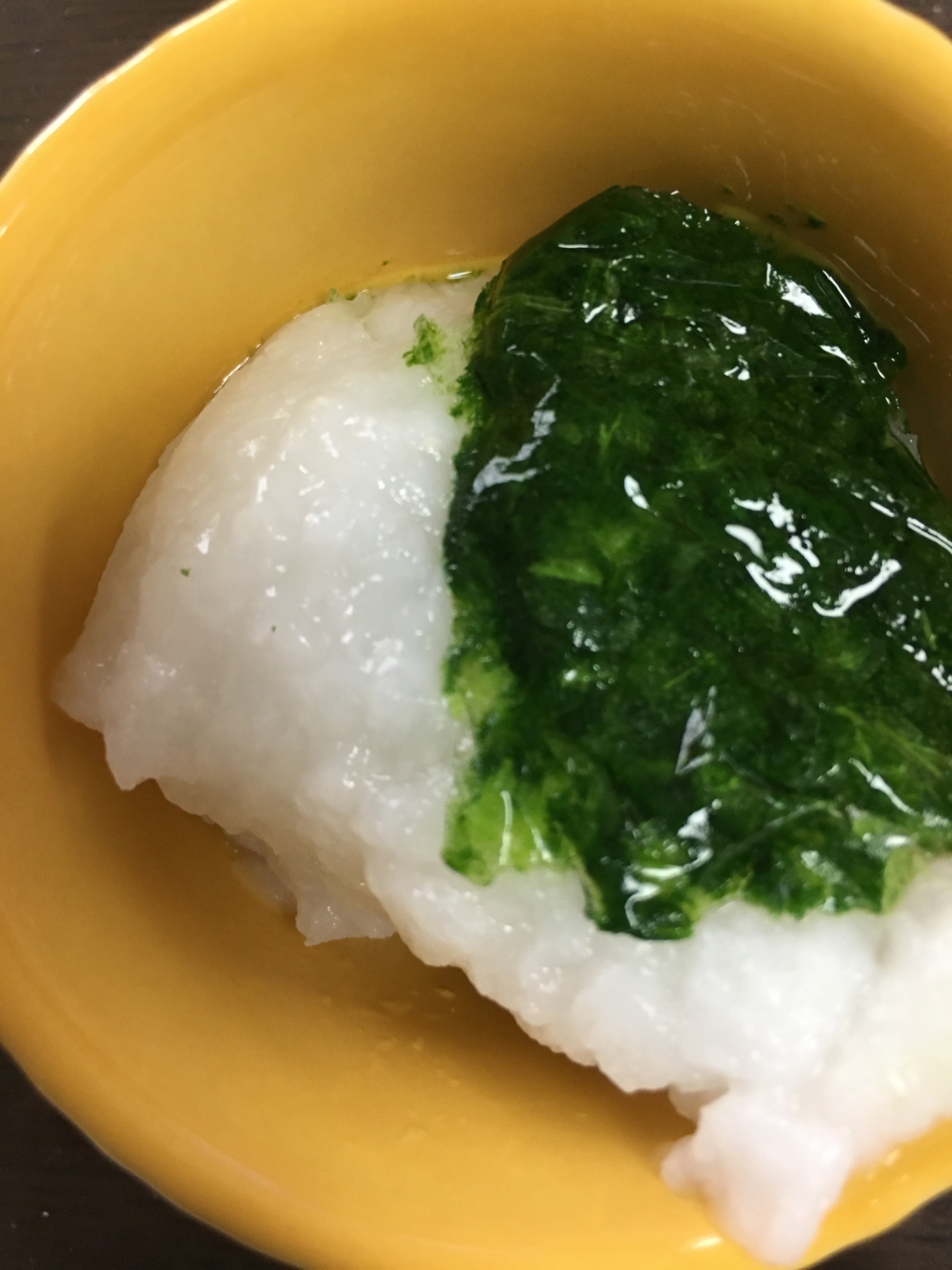 離乳食 チンでちんげん菜お粥