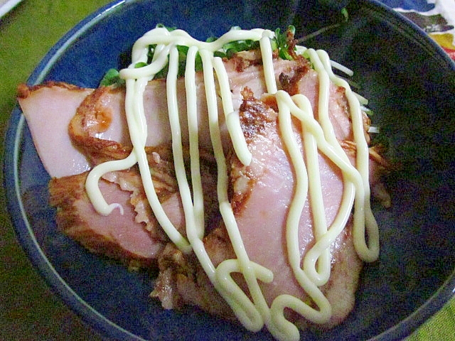 レモン風味マヨネーズの焼き豚サラダ