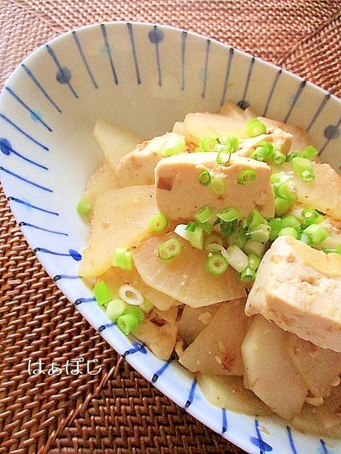 節約おかず♪豆腐と大根のおかか生姜炒め