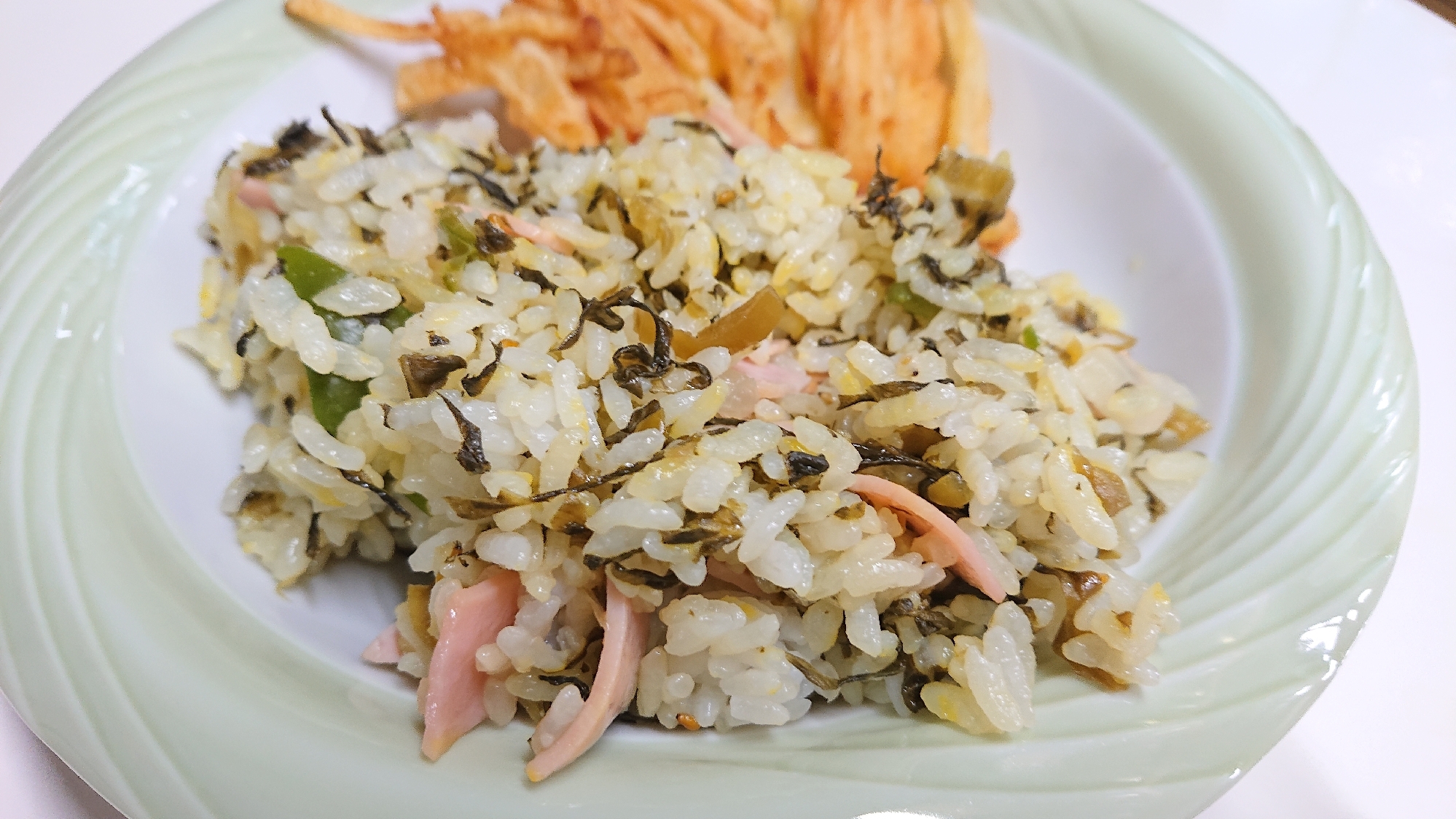 高菜の漬物とハムのチャーハン＊