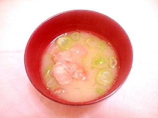 赤魚と葱のお味噌汁