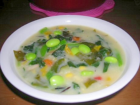 枝豆のコーンスープ