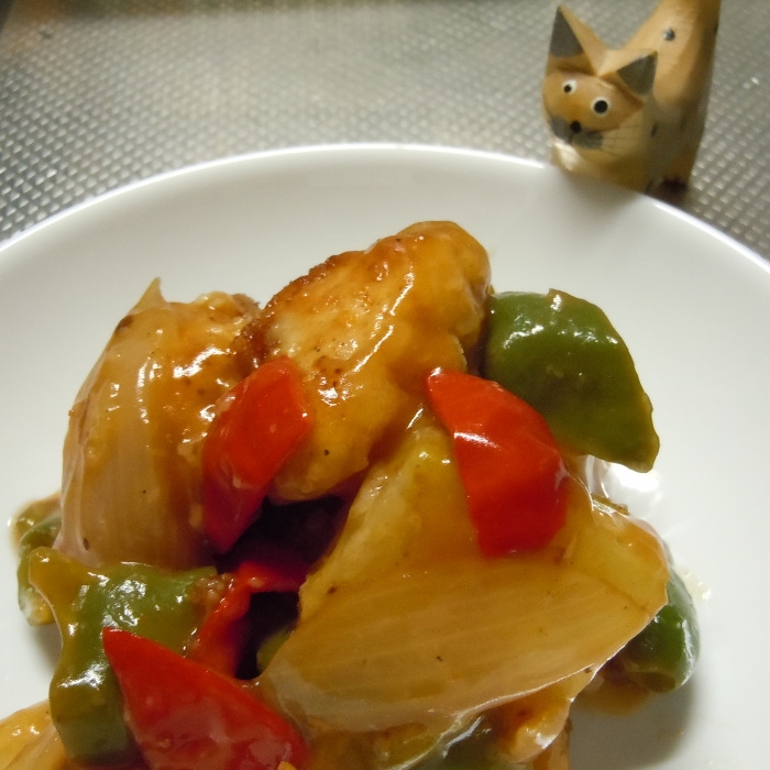 たっぷりの冬瓜と鶏肉で酢鶏