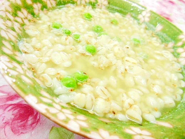 白湯de❤胚芽大麦ビタバァレーの中華粥❤