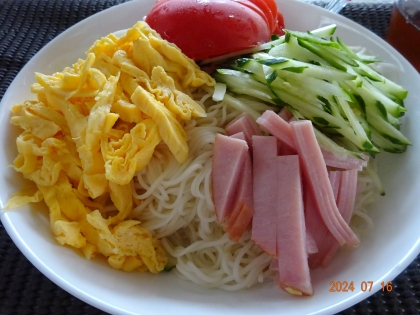 今日は暑かった！！そうめんDe冷やし中華