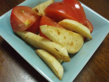 ★簡単★隙間おかず★長いもとトマトのしそ風味炒め★