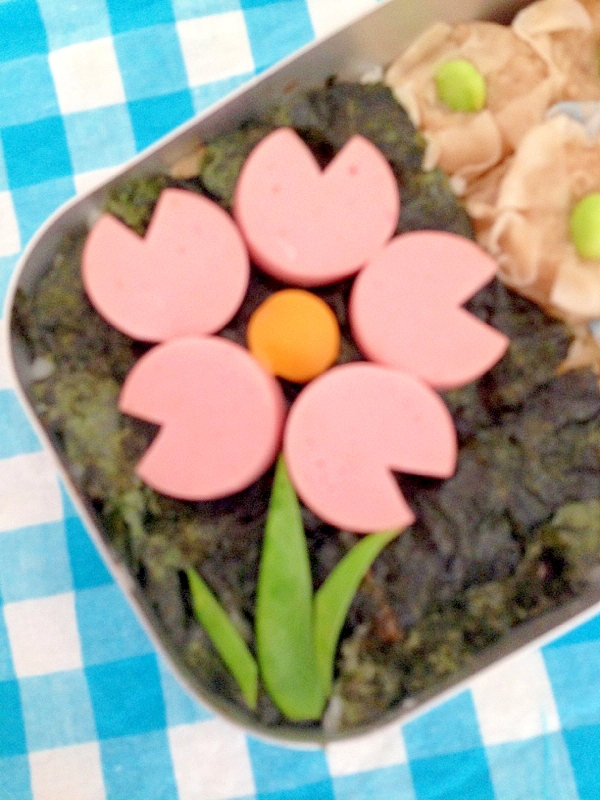 幼稚園のお弁当に！お花のお弁当♡