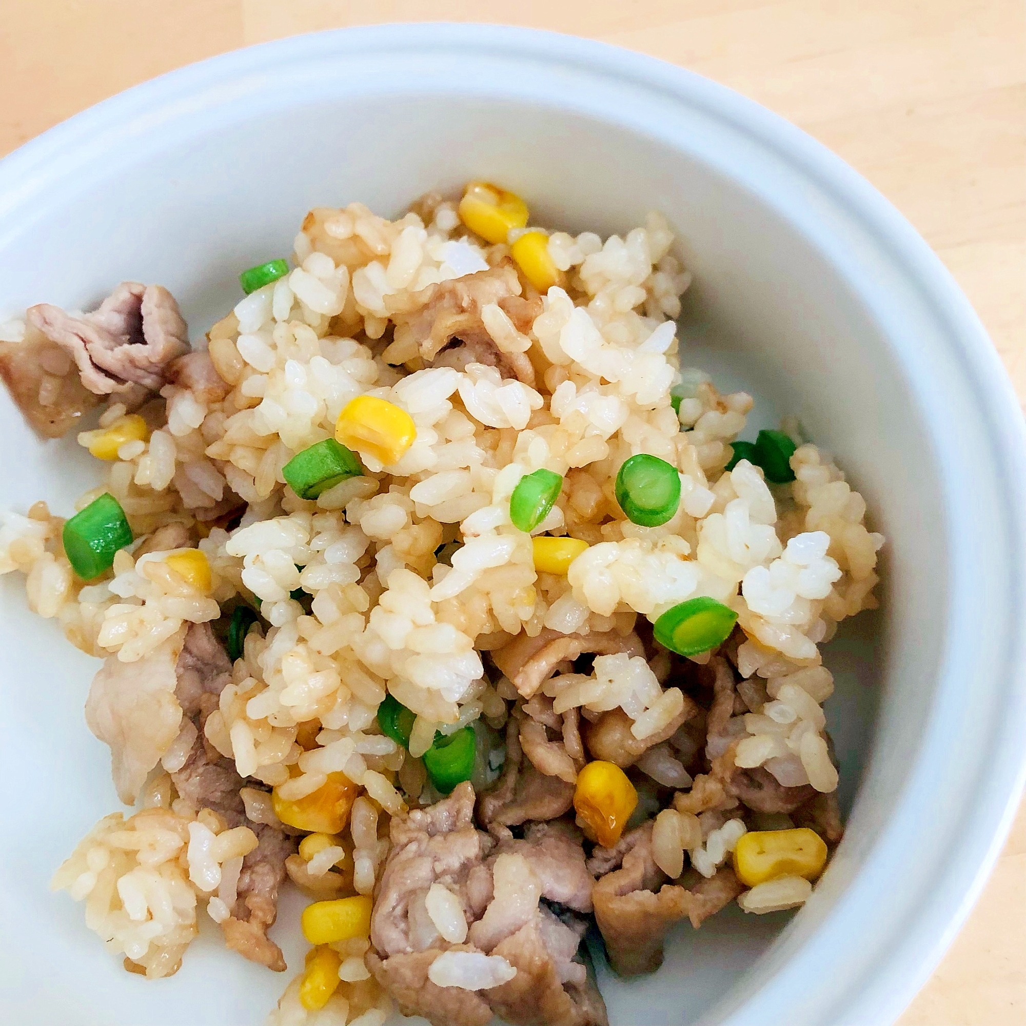 豚肉とコーンのチャーハン