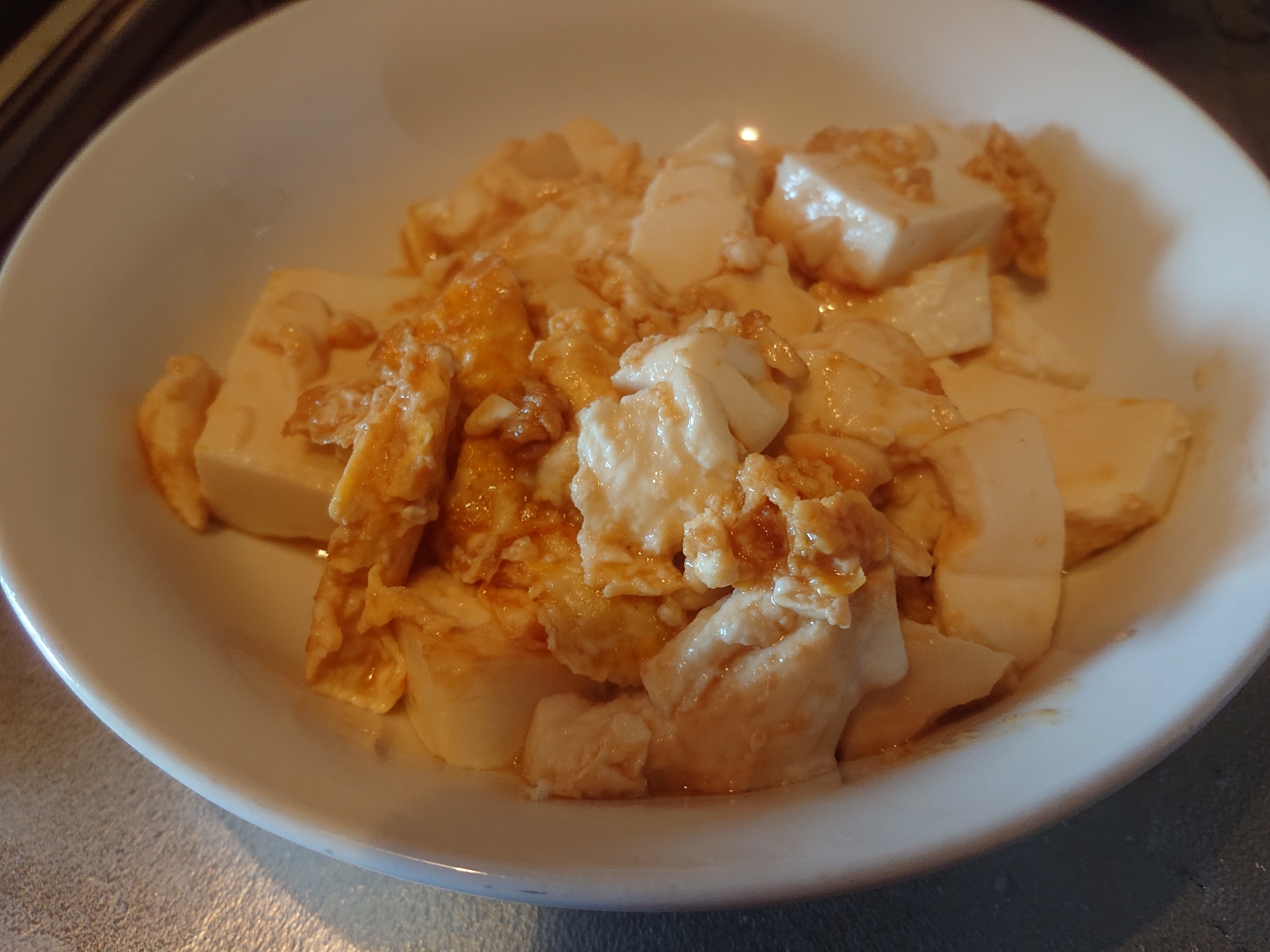 豆腐と卵のオイスター炒め