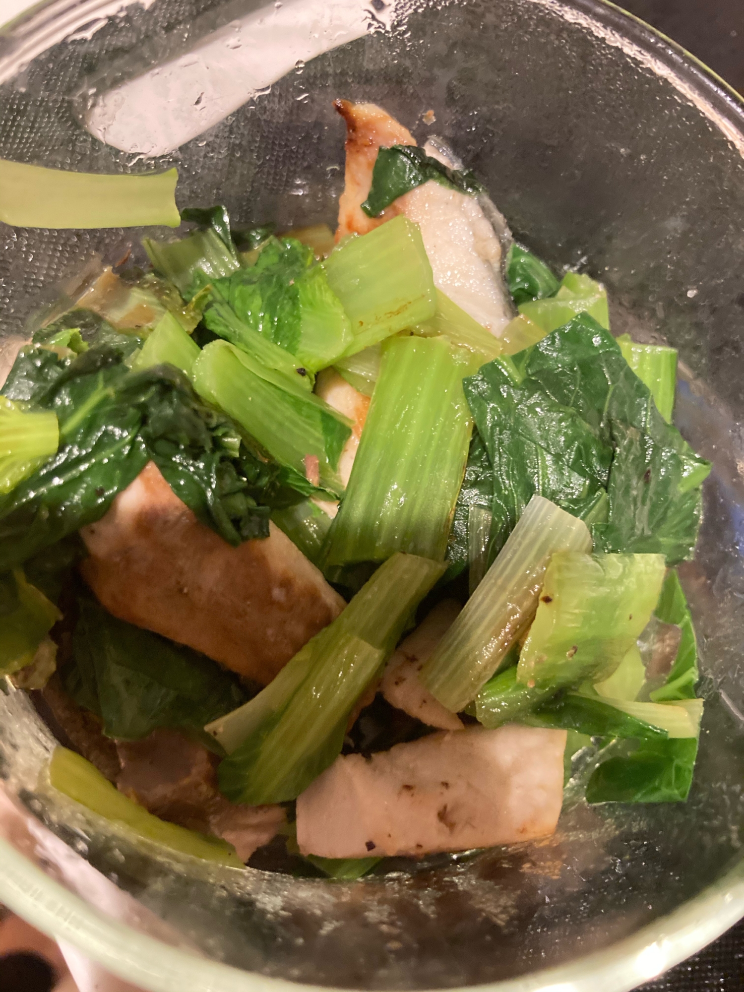 小松菜とぶりの炒め物
