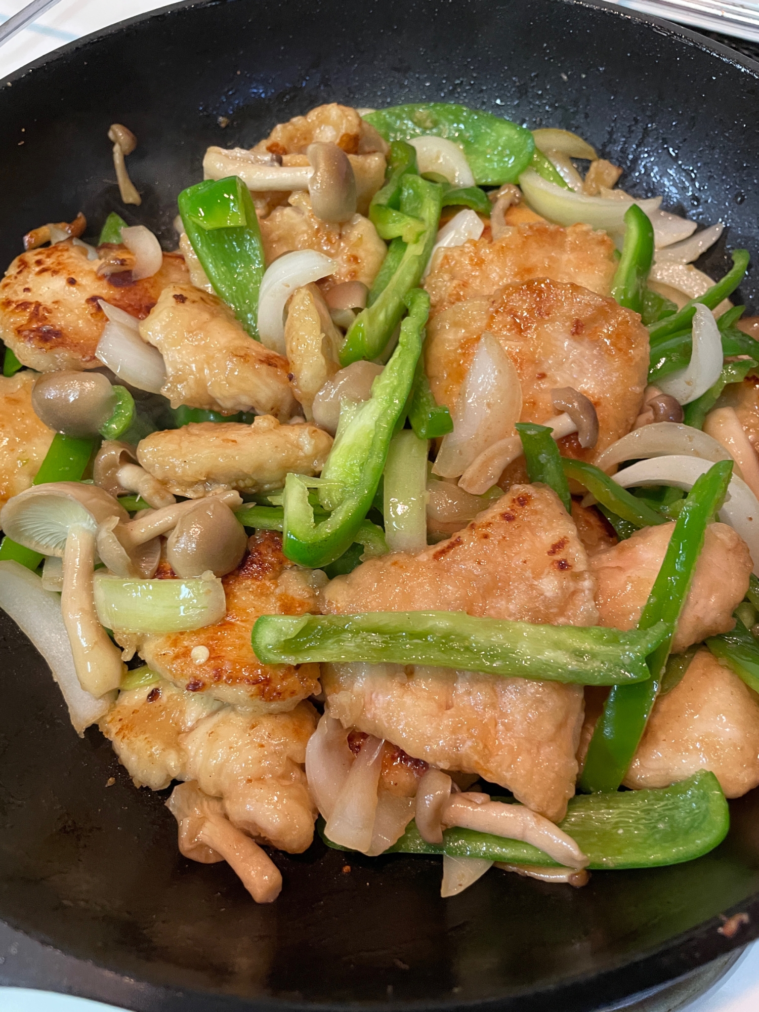 鶏胸肉の生姜焼きピーマン編