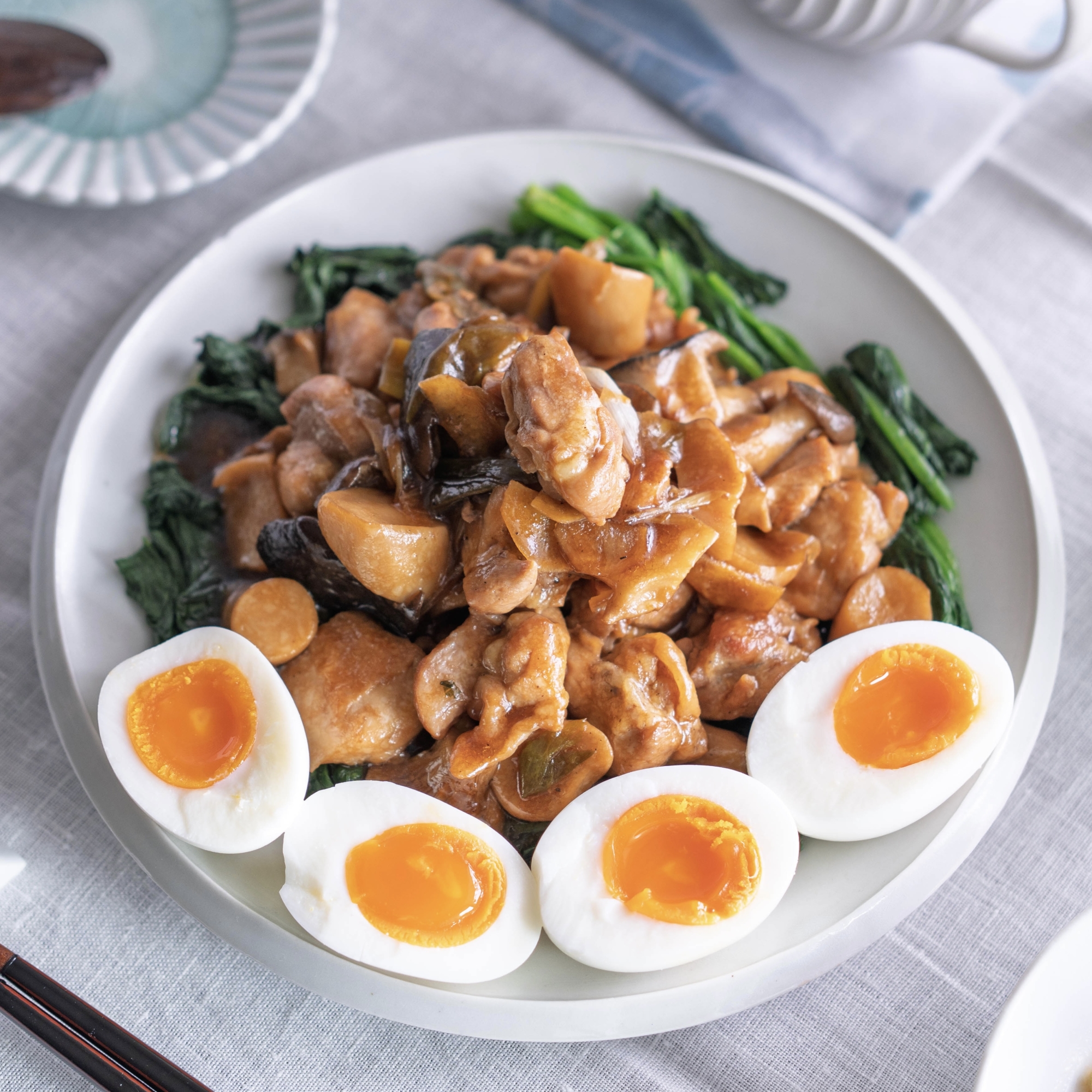 エリンギと鶏肉の中華風煮込み【中華・主菜】