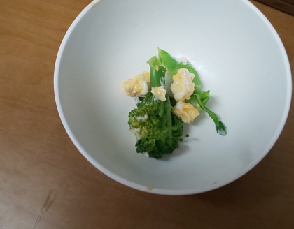 ブロッコリーとレンジ卵のサラダ