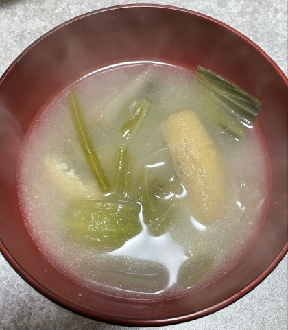 ほうれん草・絹ごし豆腐・油揚げの味噌汁