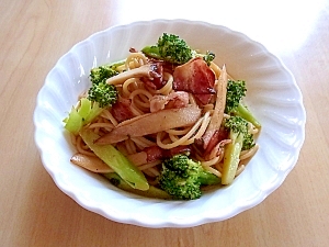 エリンギとブロッコリーのスパゲティ