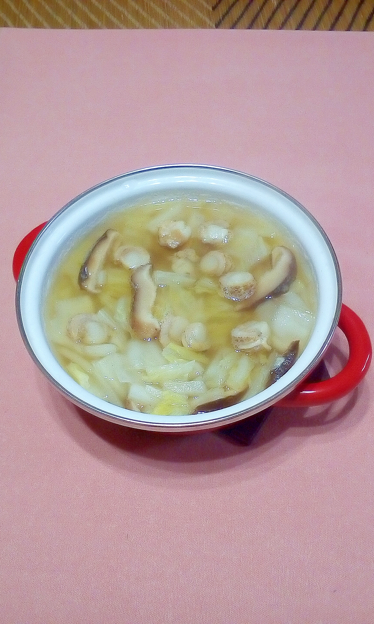 白菜と椎茸とベビー帆立のスープ
