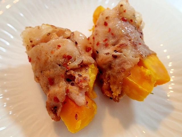 お弁用に ❤豚肉のかぼちゃ巻き❤