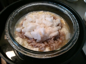 豆腐と長芋の肉蒸し