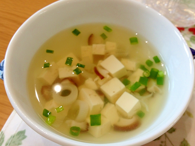 和風パスタに合う◎豆腐とネギのお吸い物