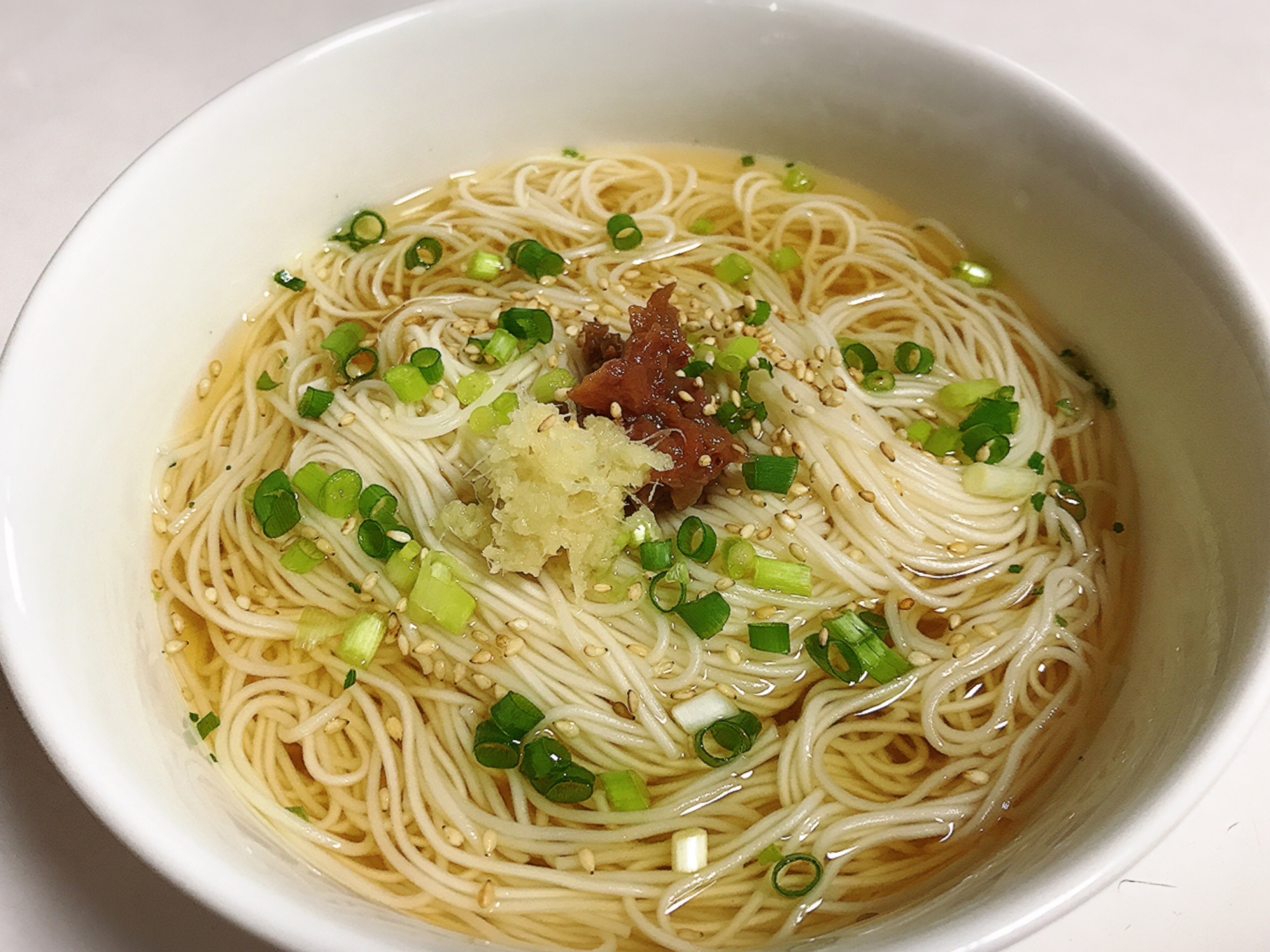 梅干しと生姜のにゅうめん レシピ 作り方 By あみな 楽天レシピ