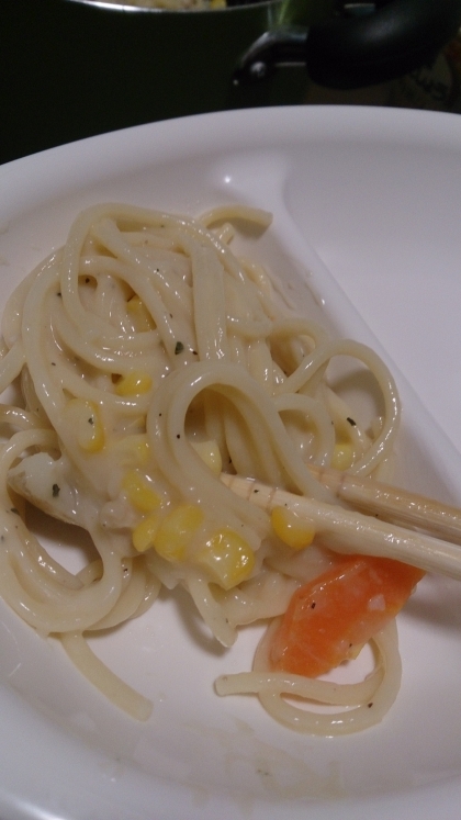 ごはん焚いてなくて困ってましたが、パスタにしてよかったです☆