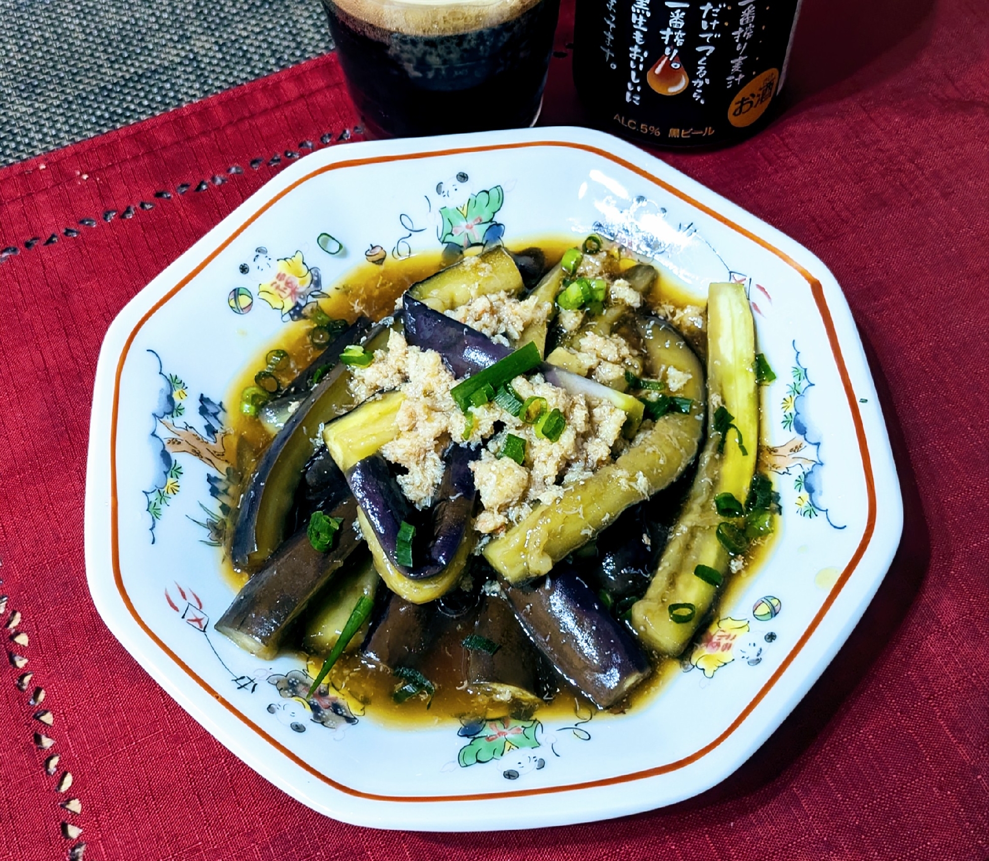 【主菜】ナスの蟹餡かけ