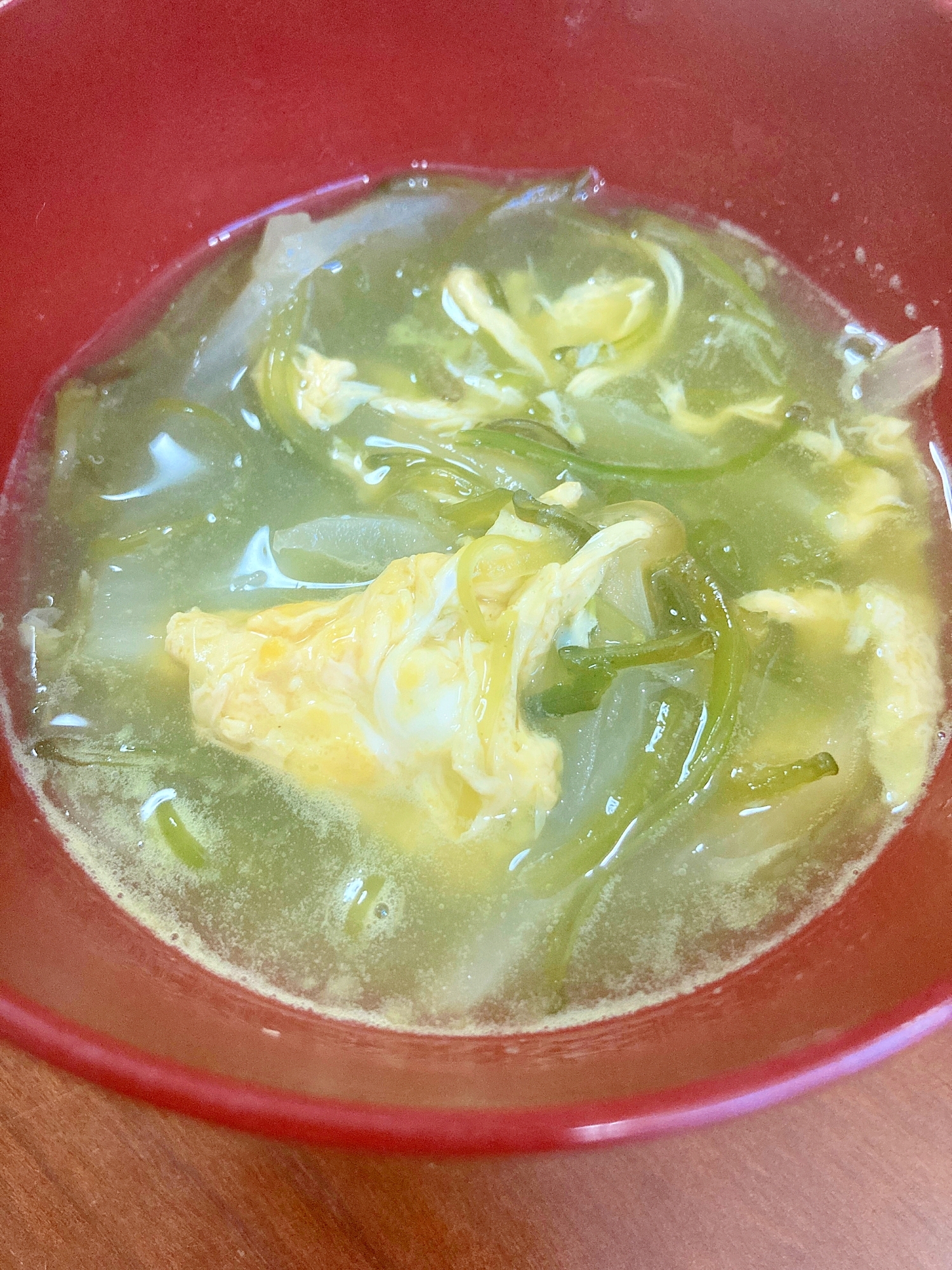 めかぶの卵スープ
