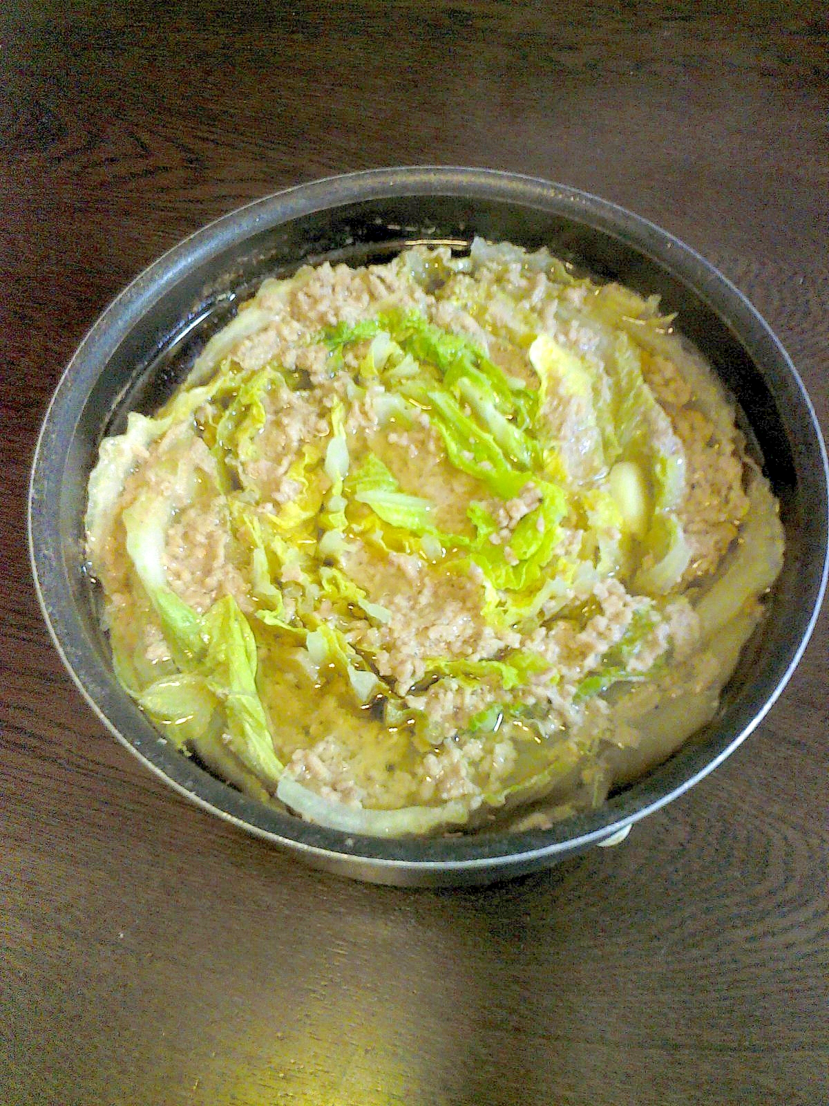 白菜と豚ひき肉の鍋