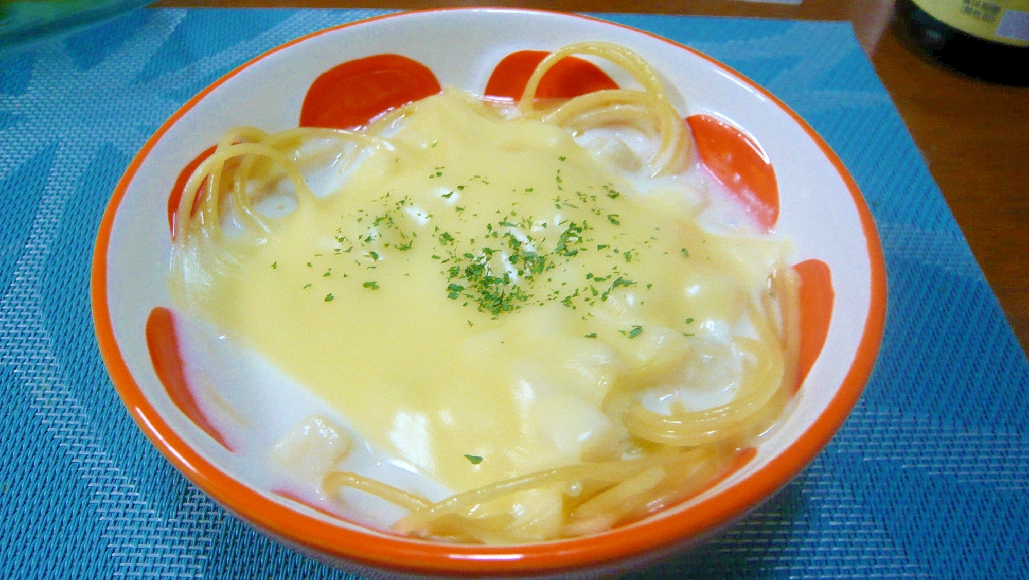 ♥　クリームシチューの残りで！　クリームパスタ　♥