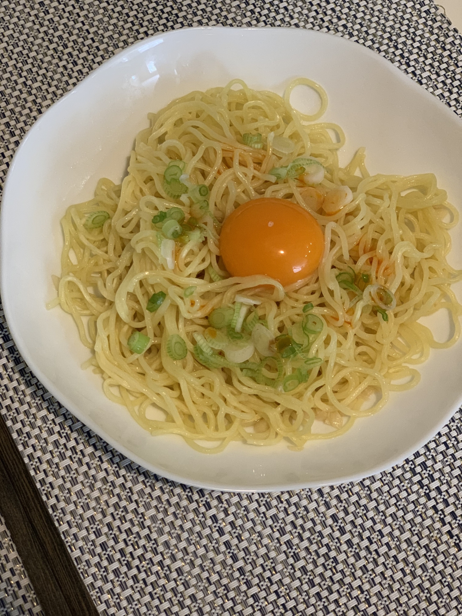 焼きそばの麺でレンチン油そば！