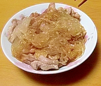 豚肉と春雨の生姜醤油炒め