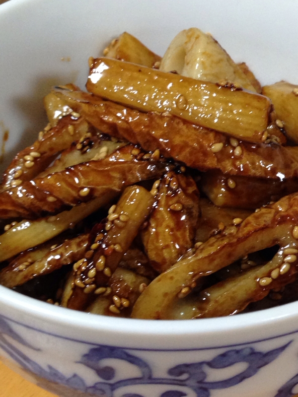 簡単☆食感が美味しい山芋とちくわのキンピラ♪