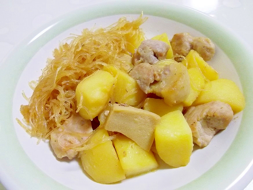 ごはんもりもり♪じゃがいもと豚の炒め煮