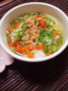 離乳食★納豆おくらクッパ