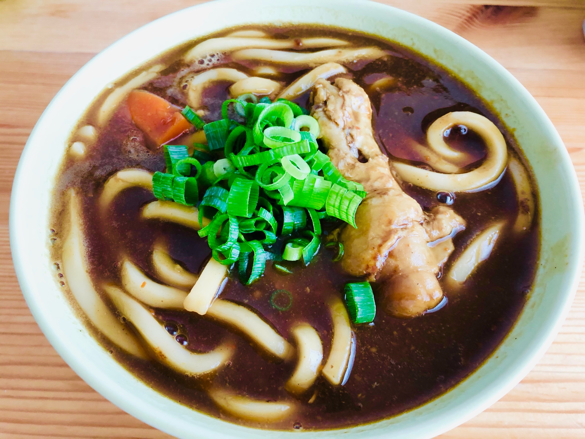 手羽鍋二日目☆カレーうどん