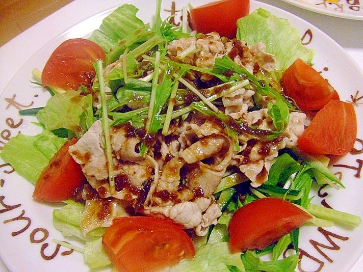 水菜とトマトの豚しゃぶサラダ レシピ 作り方 By まいまい917 楽天レシピ 水菜とトマトの豚しゃぶサラダ レシピ 作り方 By まいまい917 楽天レシピ