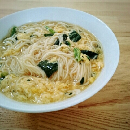 寒い日の朝食に　にゅうめん