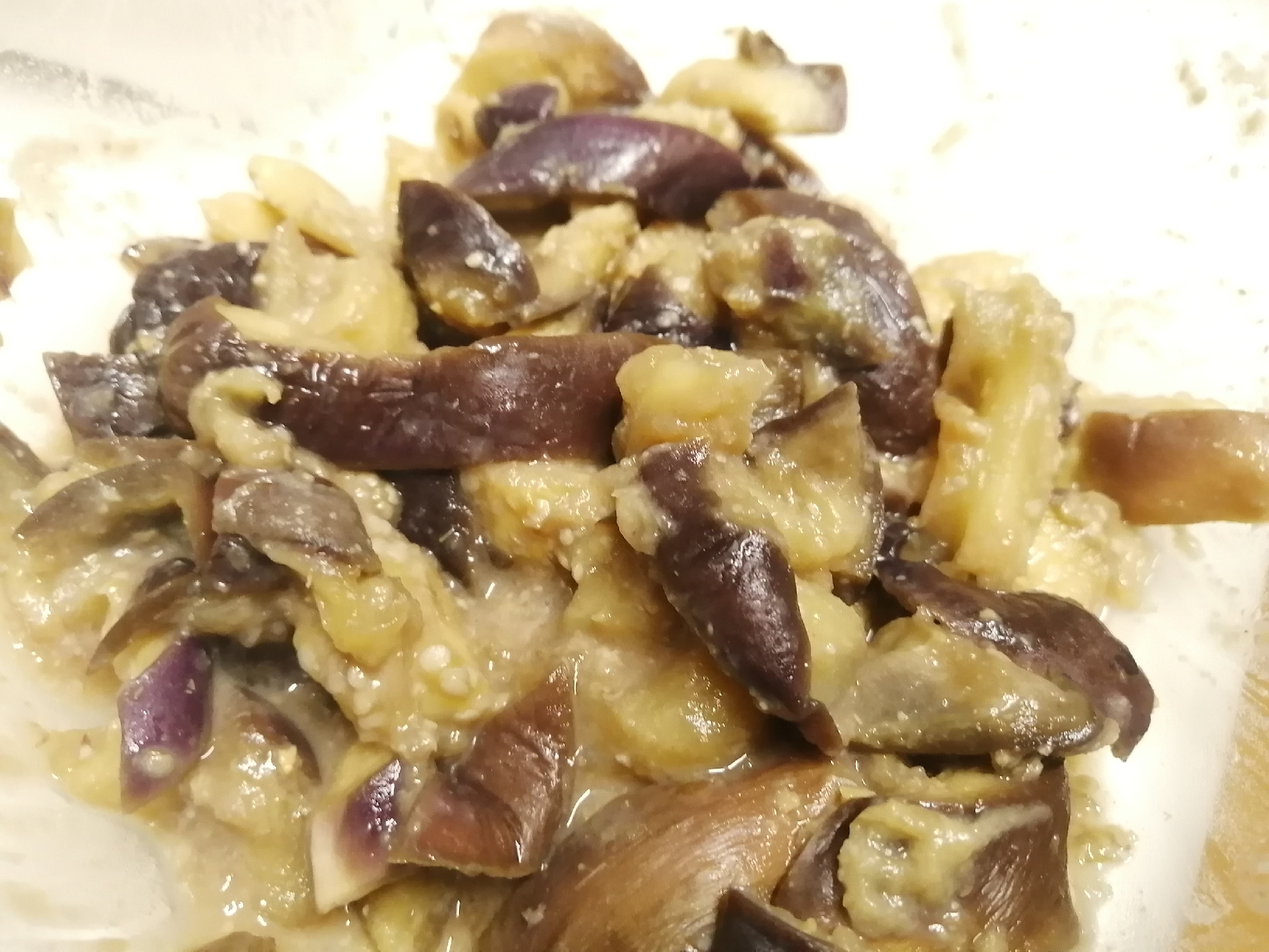 レンジで甘くないナス味噌煮【ご飯のお供に】