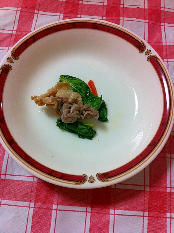 お手軽♬豚肉＆にんじん＆小松菜の炒め物