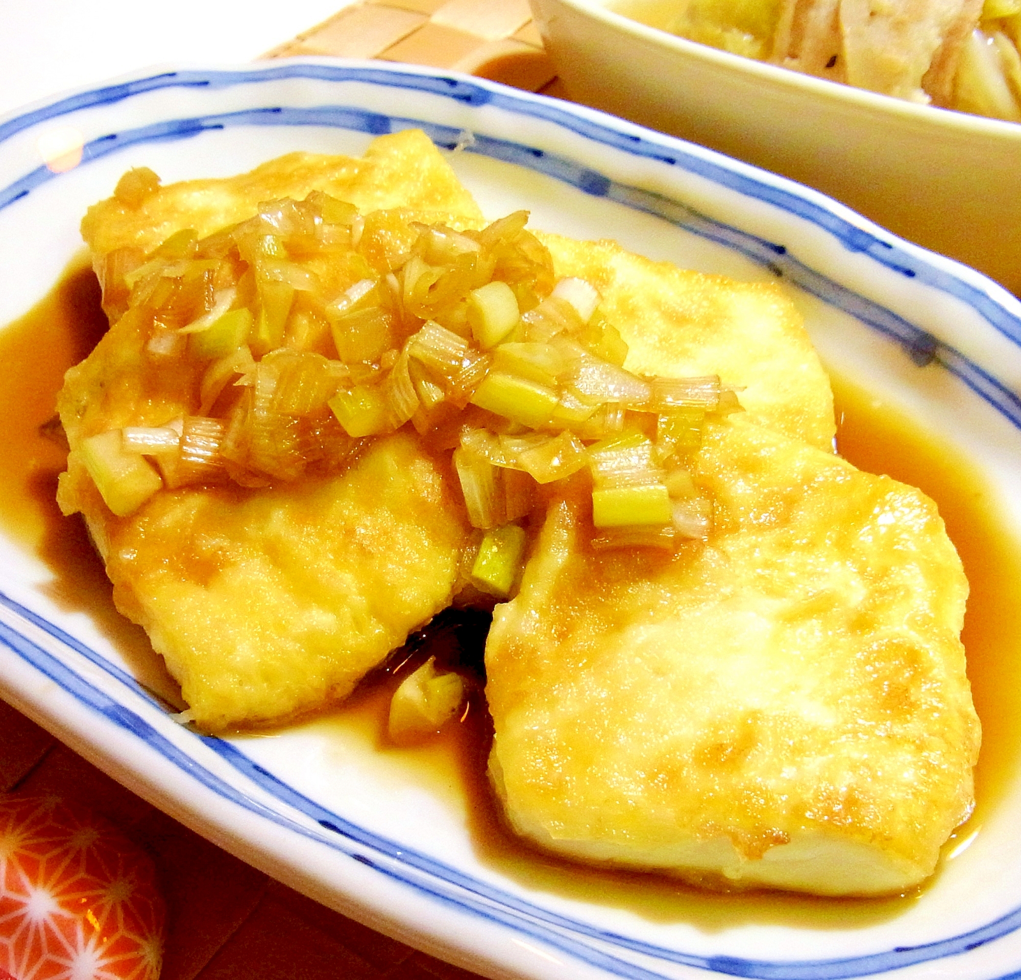 豆腐のネギぽんソテー