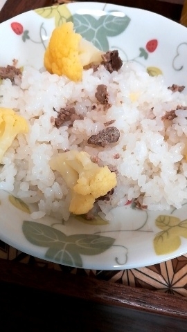 幼児食★レバーカリフラワーごはん