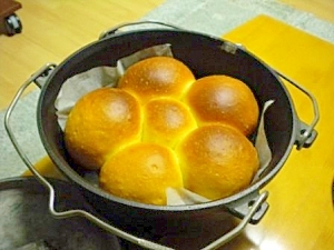 ダッチオーブンに入ったちぎりパン