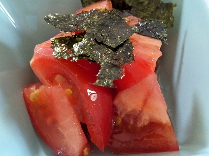 オリーブオイルで☆トマトとの海苔サラダ