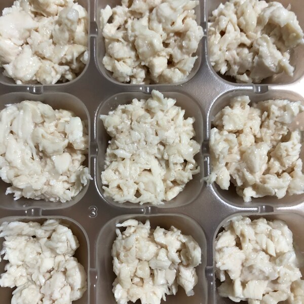 離乳食中期 鶏ささみ レシピ 作り方 By ちむすけ 楽天レシピ 離乳食中期 鶏ささみ レシピ 作り方 By ちむすけ 楽天レシピ