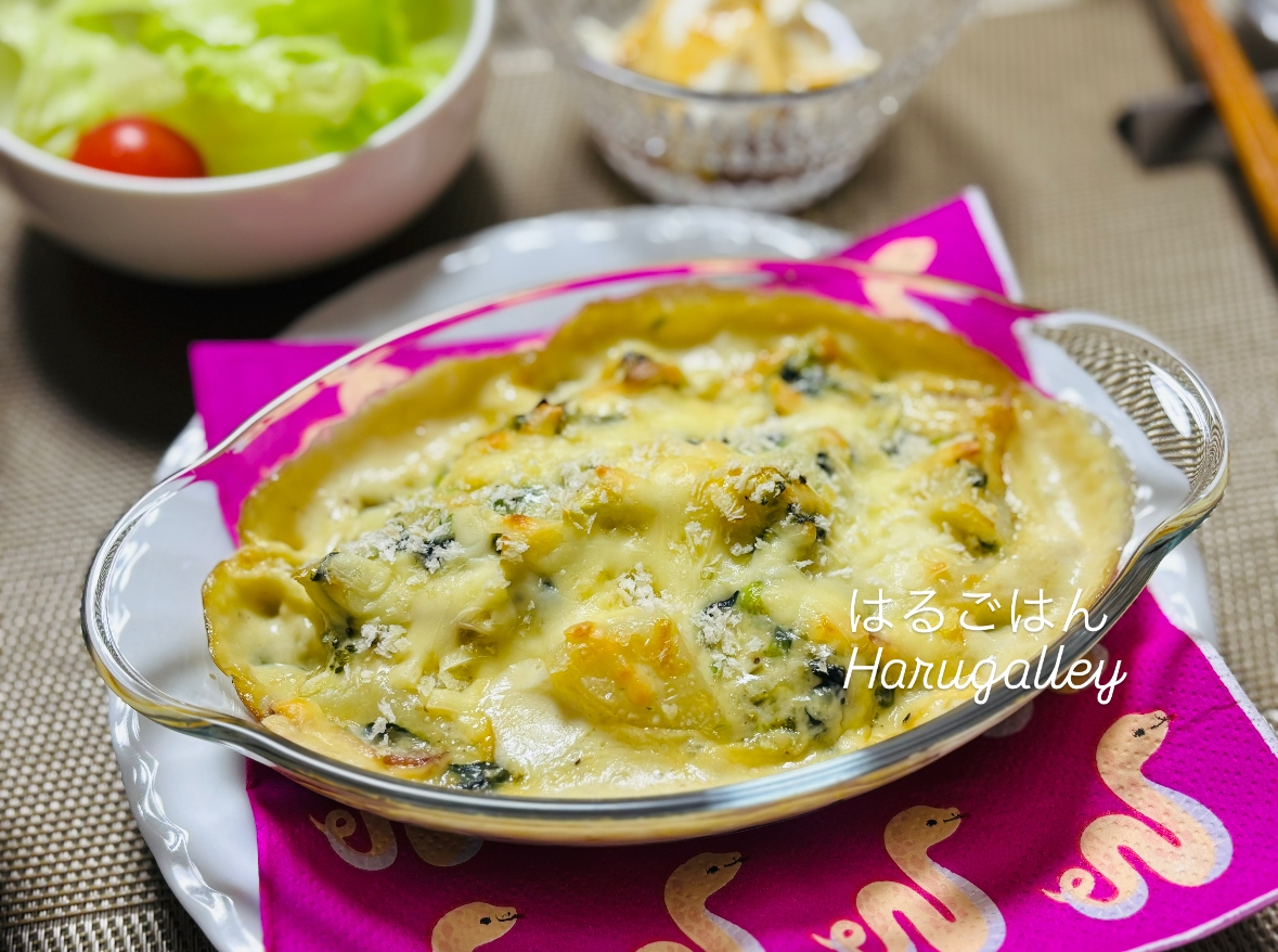 スモークサーモンのポテトグラタン˚✧₊
