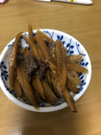 圧力鍋で時短　★牛肉と牛蒡の甘辛煮★