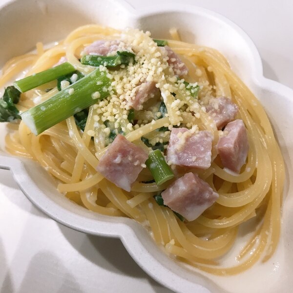 小松菜とポーククリームパスタ こども版 レシピ 作り方 By ヤンクル 楽天レシピ 小松菜とポーククリームパスタ こども版 レシピ 作り方 By ヤンクル 楽天レシピ