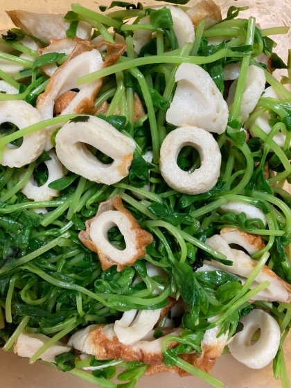 簡単！副菜！豆苗とワカメのポン酢和え〜