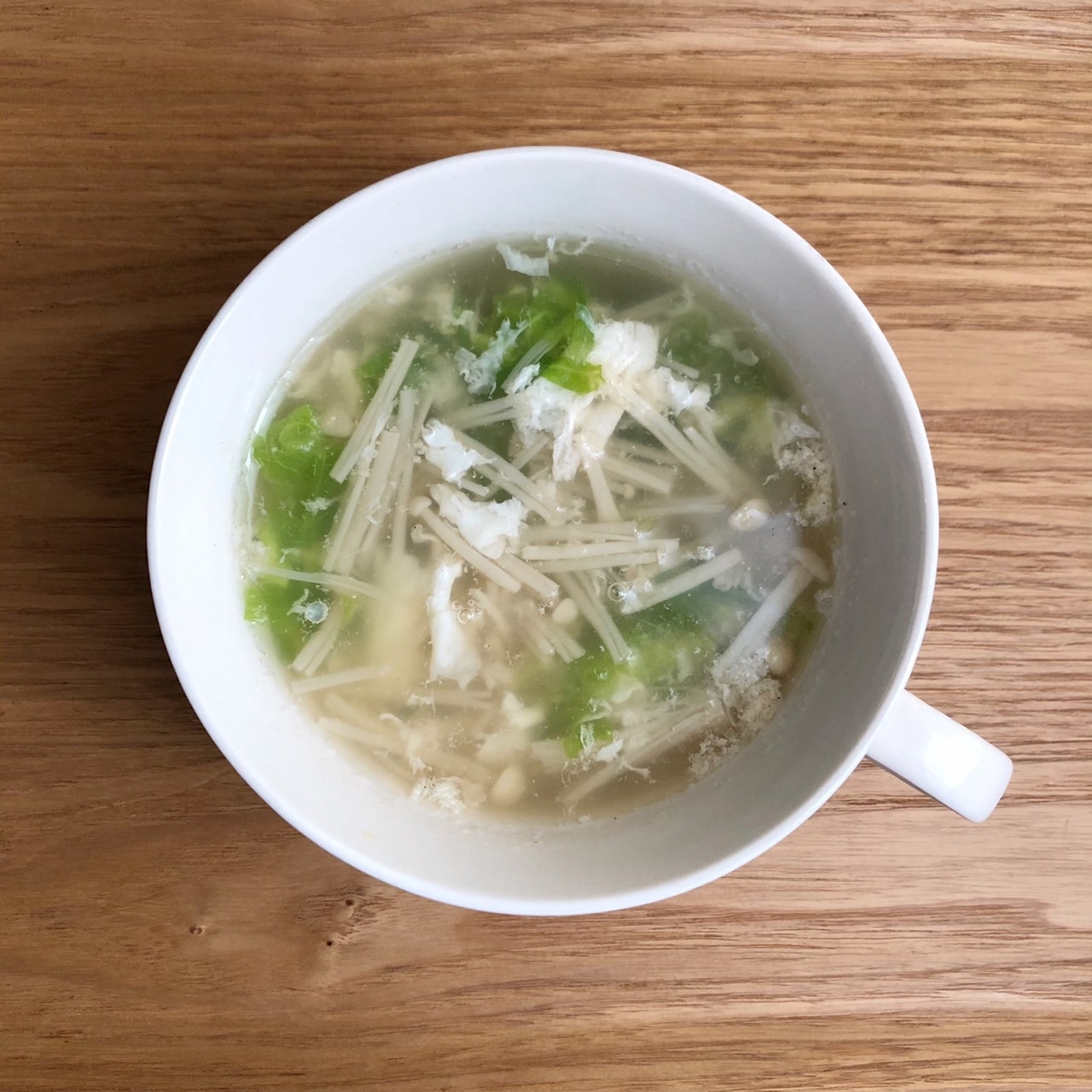 卵白とえのきの中華スープ